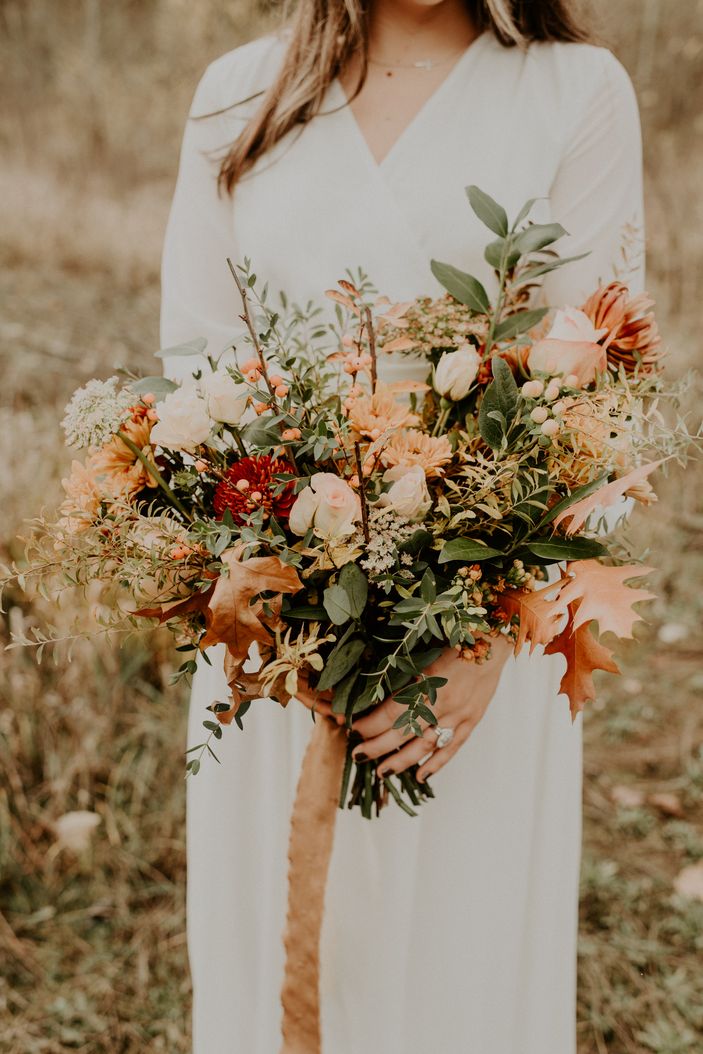 Ashley & Kris // Woodsy Fall Elopement - Mecca R. Photography