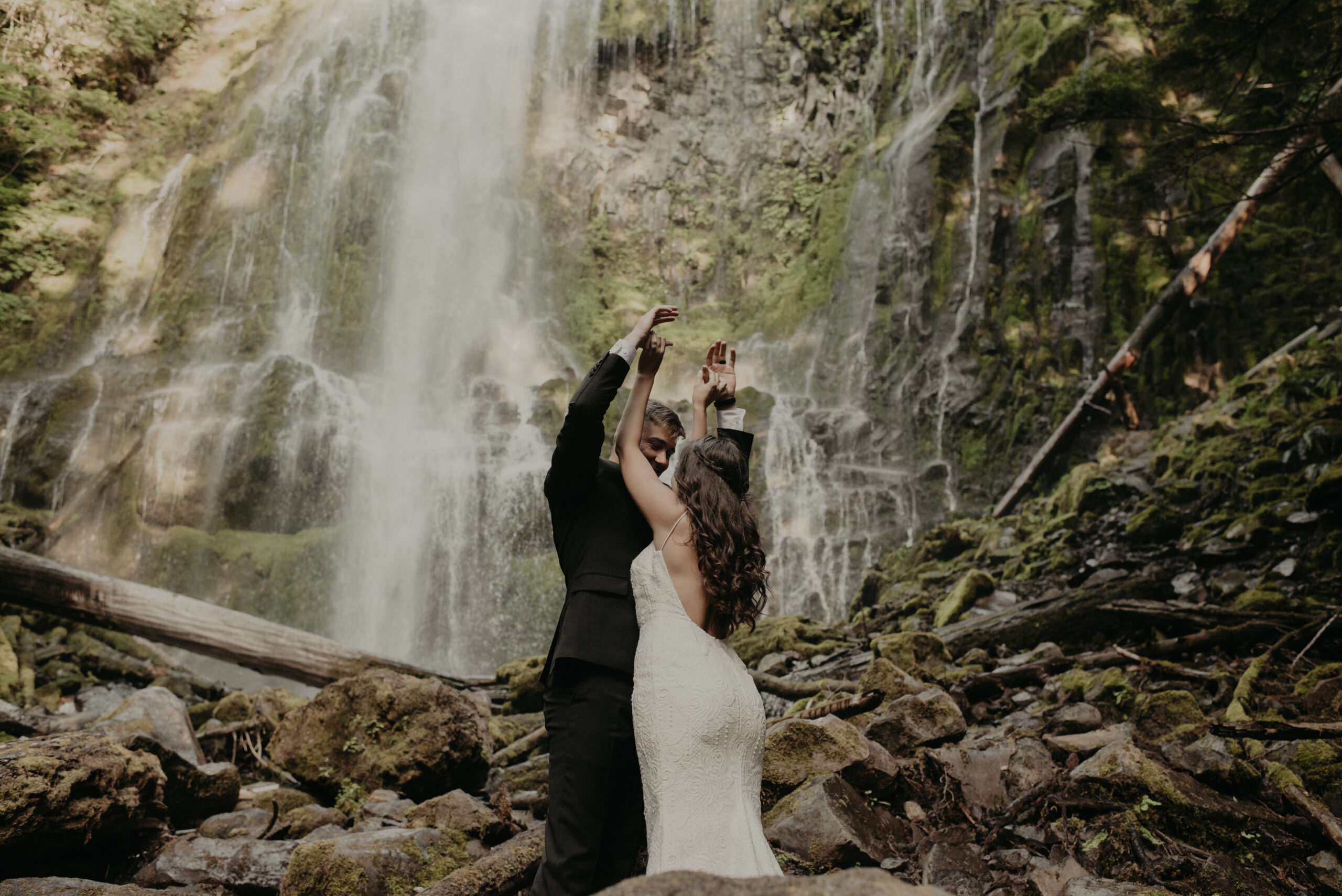 waterfall elopement